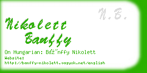 nikolett banffy business card